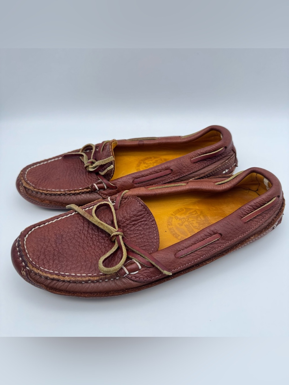 Town View Leather "Ole' Maine Comfort" classic moccasins brown leather Women's 7